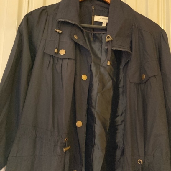 𝅺hawke & Co Solid Navy Blue Lightweight/Zip Front / Windbreaker Jacket . M - Picture 4 of 12